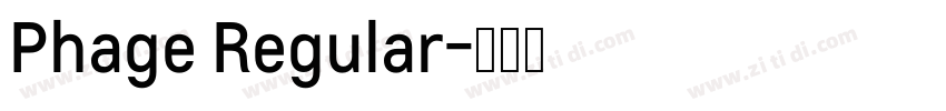 Phage Regular字体转换